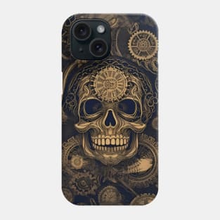 Retro steampunk skull pattern Phone Case