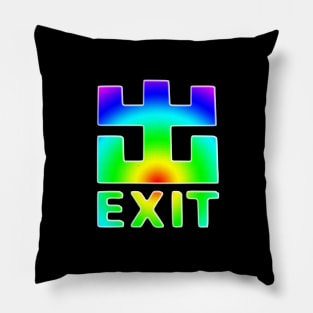 EXIT Sign Raver Look Pillow