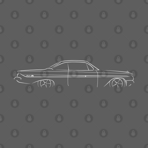 1961 Chevy Impala - profile Stencil, white by mal_photography