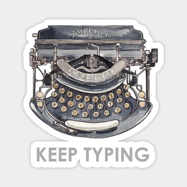 Imperial Typewriter Magnet by Newcoatofpaint