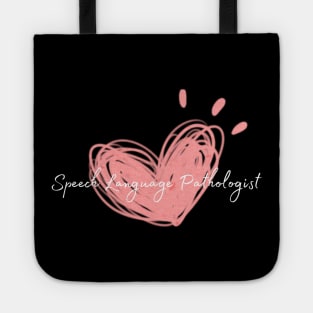 Speech Language Pathologist heart Tote