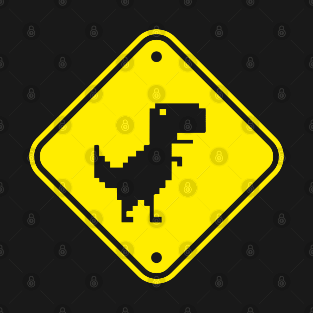 Warning Dinosaur by OTTSTUFF