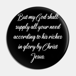 Philippians 4.19 Bible Verse KJV Text Pin