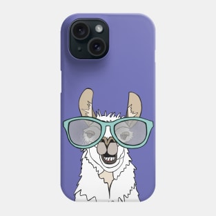 Very Peri Llama with glasses Phone Case