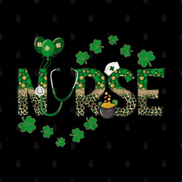 Nurse Stethoscope St. Patrick's Day Shamrock by jackofdreams22