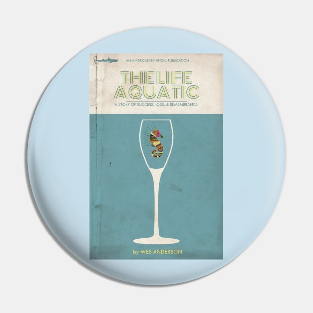 The Life Aquatic Book Cover Tee Pin by trevorduntposterdesign