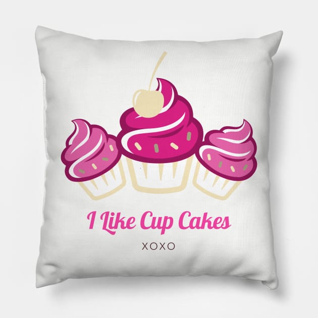 I Like Cupcakes Pillow by Hayden Mango Collective 