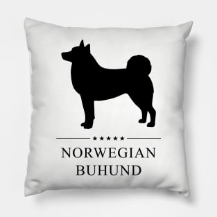 Norwegian Buhund Black Silhouette Pillow