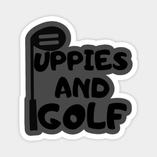 puppies and golf Magnet