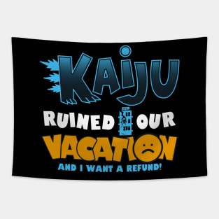 Funny Summer Vacation Kaiju Giant Monster Rant Gift For Kaiju Fans Tapestry