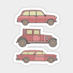 Red Vintage Cars Magnet