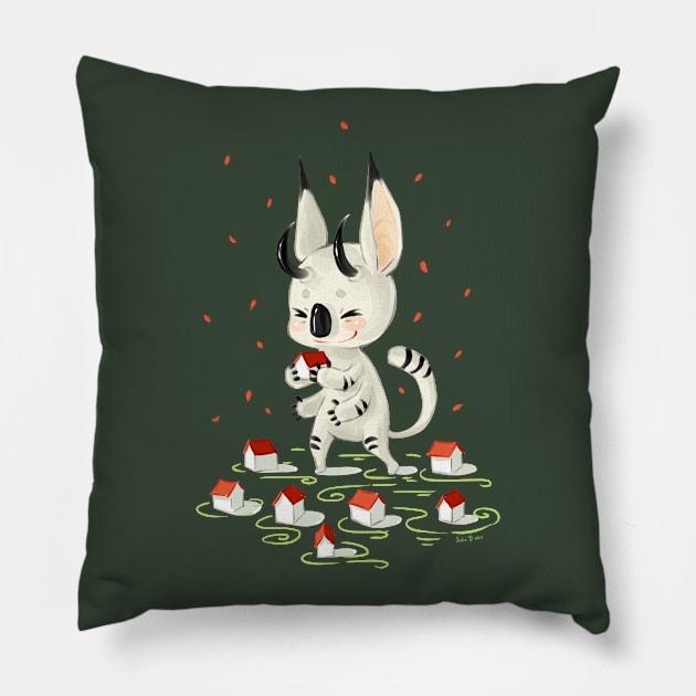 Little Monster Pillow by Freeminds