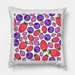 Extra fresh berries summer pattern Pillow