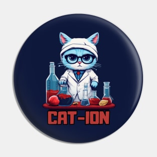 Chemist cat, cation, chemistry, laboratory, kitty in lab, gift present ideas Pin