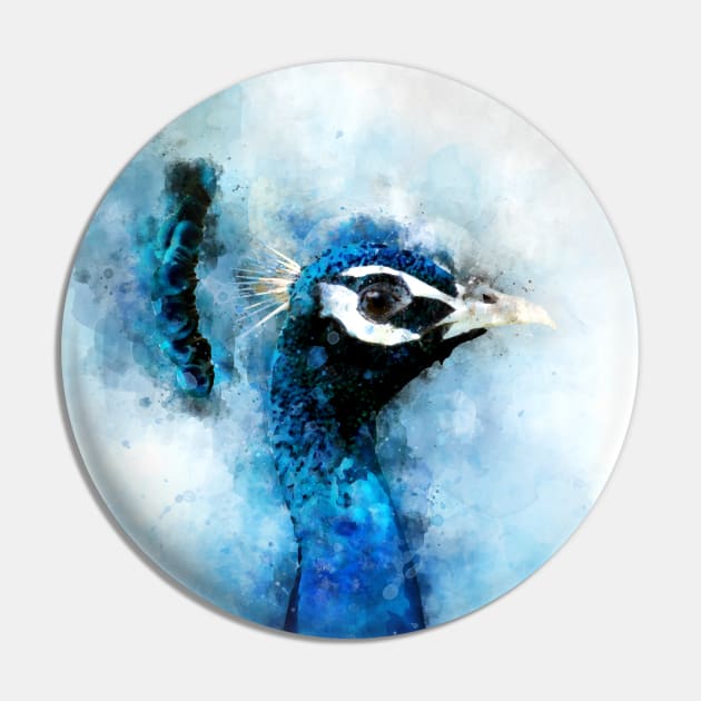 Dramabite Watercolor peacock bird artsy artistic painting wildlife Pin by dramabite