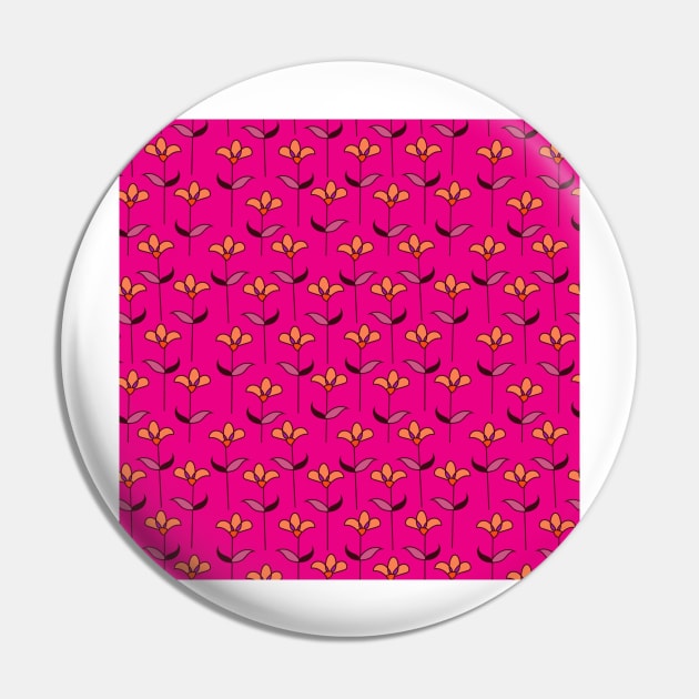 Pink Floral Pattern Pin by FloralPatterns