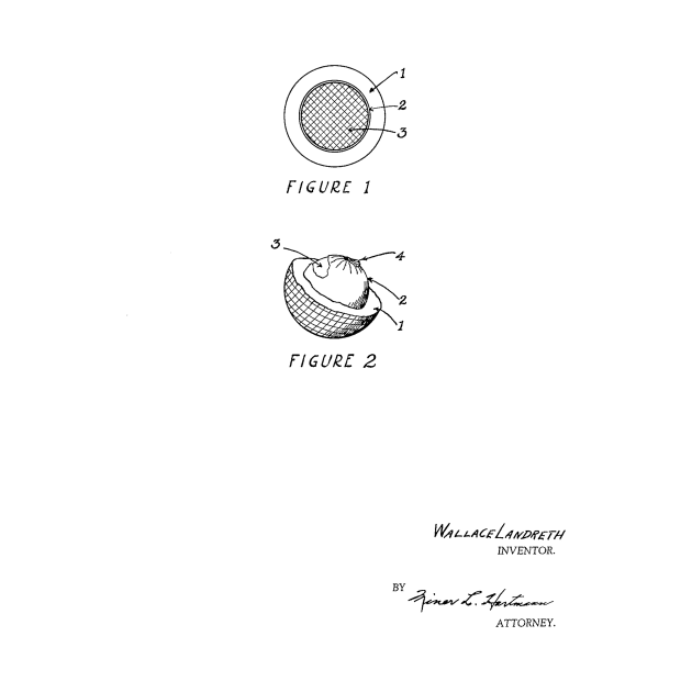 Practice Golf Ball Vintage Patent Hand Drawing by TheYoungDesigns