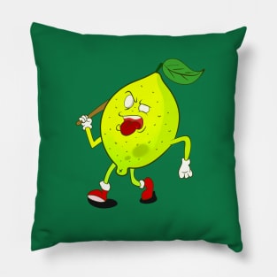 Angry Yellow Lemon Pillow