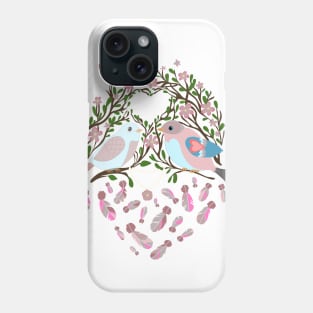 Love is in the air Spring Birds Phone Case