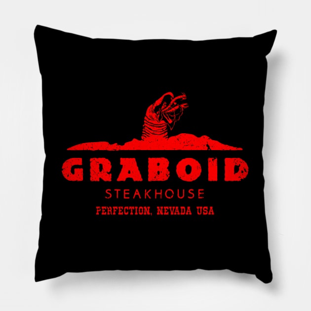 Graboid Steak House Pillow by CCDesign