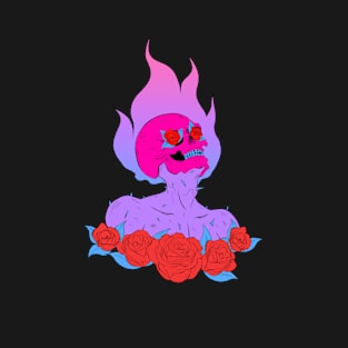 Burn my roses (neon aesthetic) T-Shirt