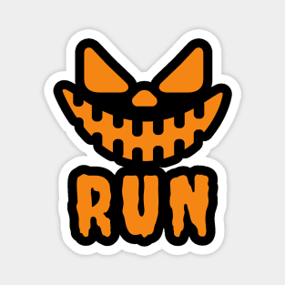 Halloween Pumpkin face funny run Costume Fun Kids Magnet