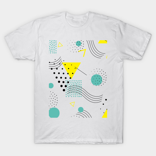 Abstract Geometric Pattern Memphis Style Bright Geometric