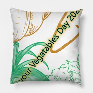 eat your vegetables day 2020 Pillow