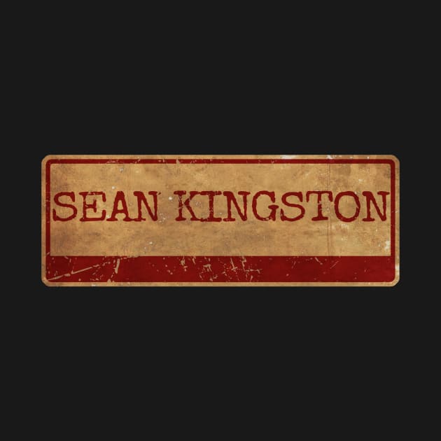 Aliska, text red gold retro Sean Kingston by Aliska