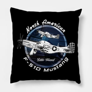 P-51D Mustang American War racing Plane Pillow