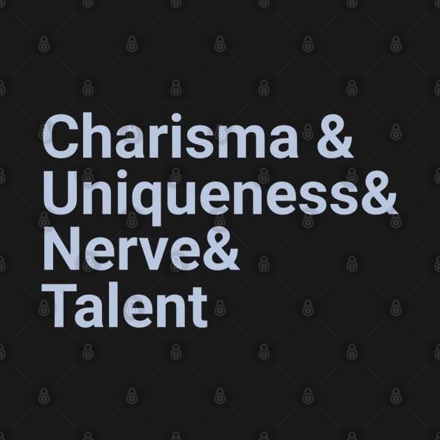 Charisma-Uniqueness-Nerve-And-Talent by Junalben Mamaril