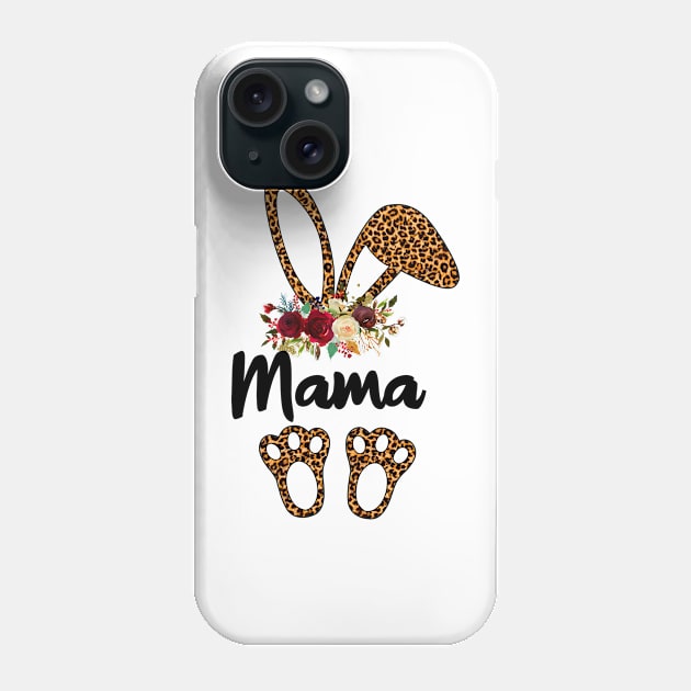 Bunny Easter Mama Leopard Print, Rabbit Funny Phone Case by artbyhintze