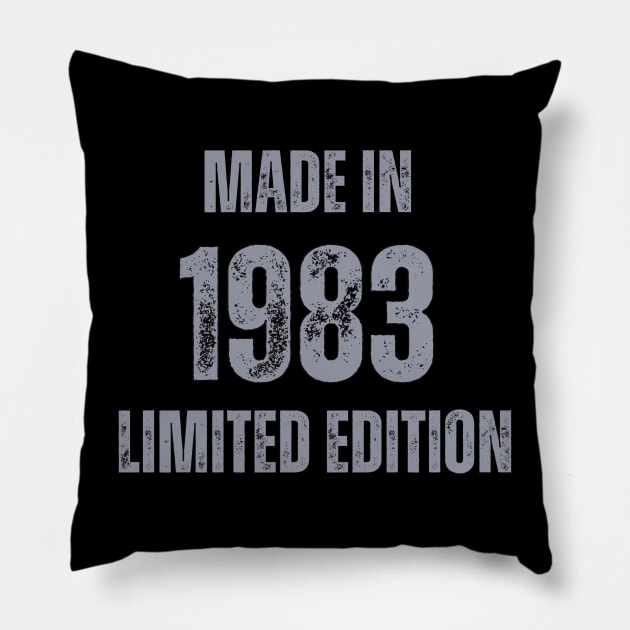 Vintage Made in 1983 , Limited Edition  , Gift for Mom Dad Birthday Pillow by Mary_Momerwids