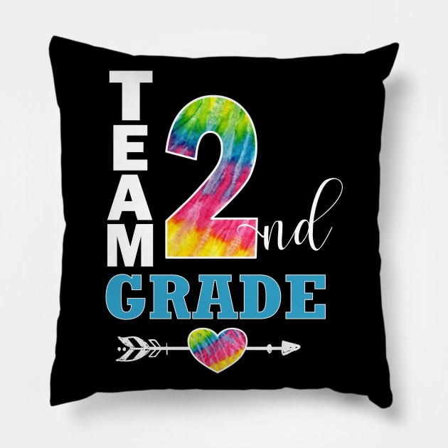 Team 2nd Grade Tie Dye Jersey Style Teacher Student School Pillow by Kimmicsts