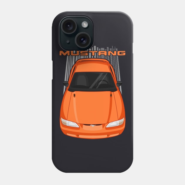 Mustang GT 1994 to 1998 SN95 - Orange bright tangerine Phone Case by V8social