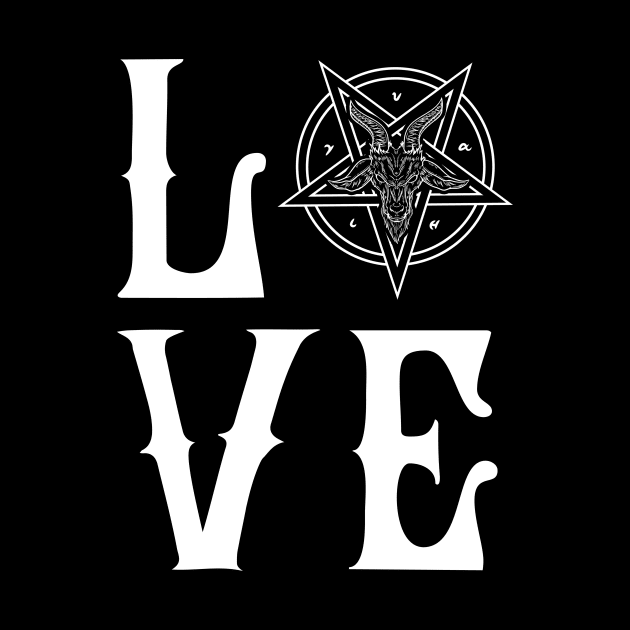 Satan Loves Me - Satanic Love Baphomet Gift by biNutz