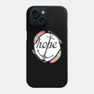 Hope, Faith Hope Love Religious Christian Boho Art Phone Case