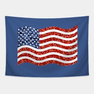 glitter print american flag Tapestry