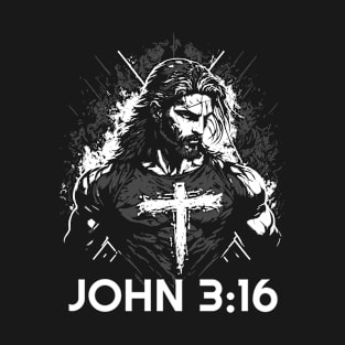 John 3:16,Jesus Saves, Jesus Hero T-Shirt