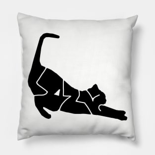 Lazy Cat - Black Typography Pillow