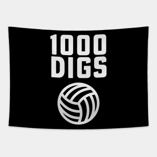 100 Digs Volleyball Coach High School Volleyball Mom Tapestry