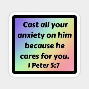 Bible Verse 1 Peter 5:7 Magnet