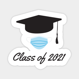 Class of 2021 - Academic cap and face mask Magnet