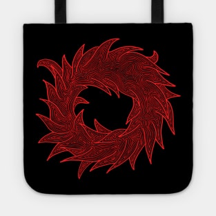 Wreath (red and black) Tote