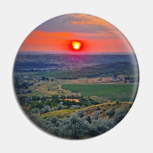 Red summer sunset Pin