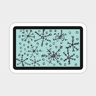 Blue Snowflakes Magnet