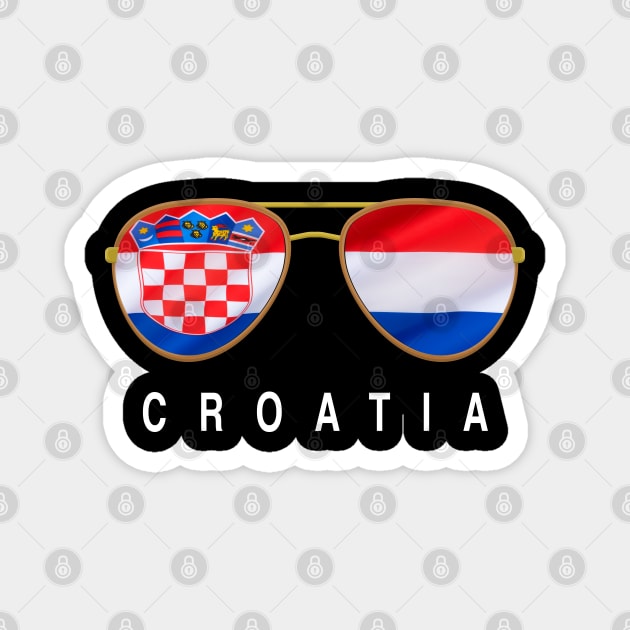 Croatia Sunglasses, Croatia Flag, Croatia gift , Croatian Magnet by JayD World