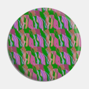 Contemporary Retro Abstract Green Surface Pattern - Hall of Mirrors Pin