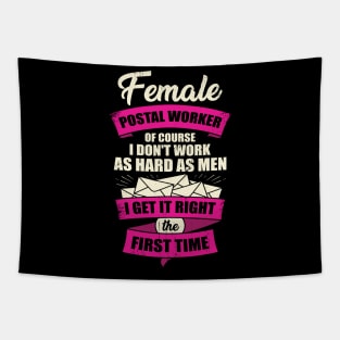 Female Postal Worker Postwoman Girl Gift Tapestry