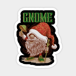 Gnome Looking Mushroom Magnet
